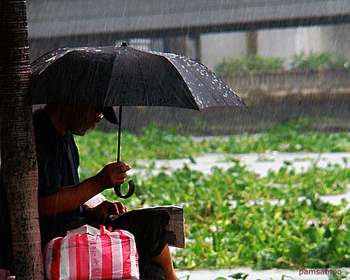 I'm sitting in the rain - I just got this picture from flickr.com