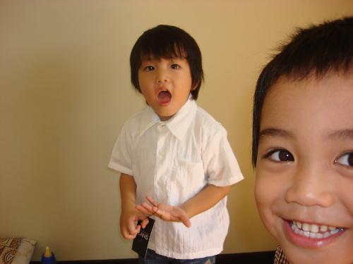 Tears For Fears - Shaun and Sid Chavez. Phot taken by Mic. Aye aye. Getting ready to attend Nikki's Wedding at Posadas Village, Paranaque.