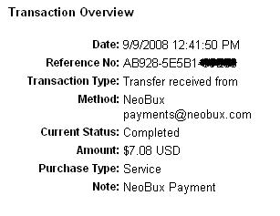 neobux - 6th payout