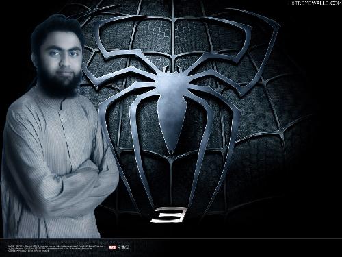 Photoshop Fun - This picture is of me. I edited this picture in Photoshop and changed the background to spiderman 3 wall paper and then added a glowing effect and the result is infront of you. Please give comments.