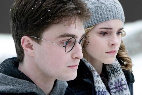 Harry and Hermione - In this still from the new Harry Potter and the HALF Blood Prince movie, we can see harry with hermione. Don't they look great together