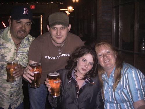 Fun at the pub! - This is my boyfriend and myself (in the middle) with our two best friends.
