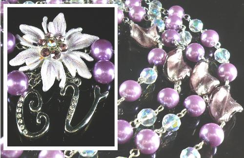 beaded wedding cord - traditions are made more special with customized wedding cords from Embellish accessories. This wedding cord is designed for a wedding with purple as color motif.