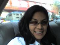 just me... - tried my new eyeglasses on...cute, huh?