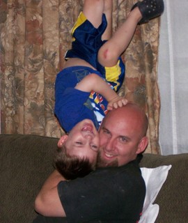 boys will be boys - dave and ari horsin around as usual!