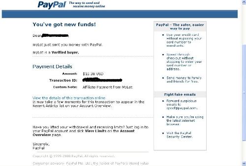 Payment Proof - Here is my payout proof for August 2008