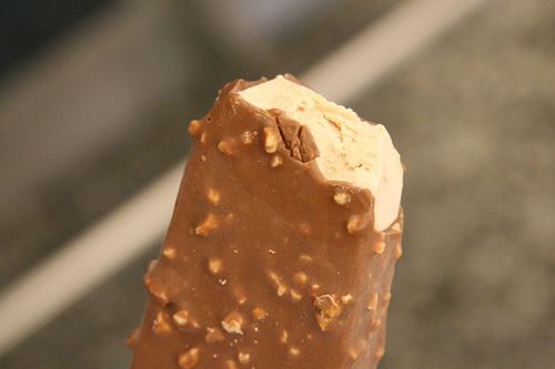 Ice Cream - Ice cream, almond, chocolate, lick ice cream, bite ice cream