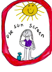 sun burn - sunscreen
