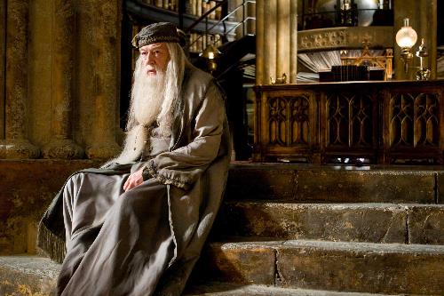 Dumbledore - This is a still taken from the upcoming movie Harry Potter and the Half Blood Prince. in which we can see Dumbledore lost in deep thought.
