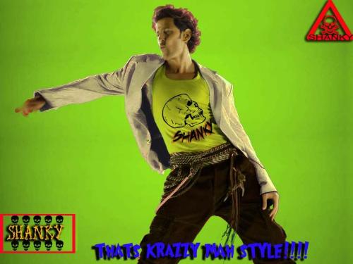 hritik roshan in green - hritiks stance in the song Krazzy 4