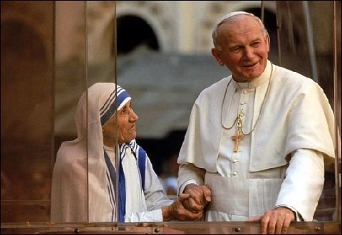 christian saints - St. Teresa and St.John Paul