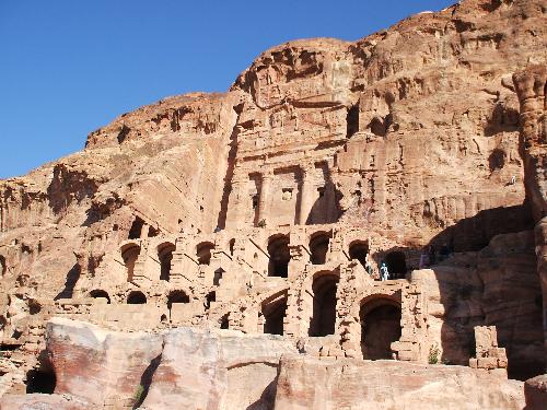 Petra, Jordan - This is a photo my husband took while he was at Petra, located in Jordan. Petra is one of the new wonders of the world.