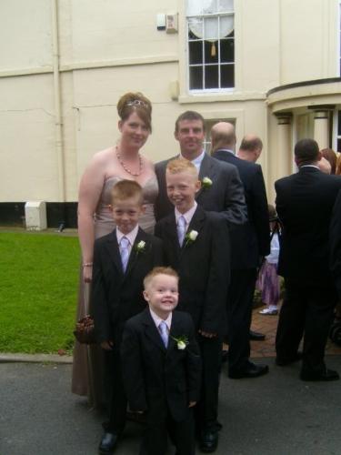 my brood!! - at a friends wedding in August.....I was the token fat bridesmaid but was a fab day all the same!!!