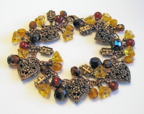 Autumn Bliss - This 9 ' copper bracelet was a custom order for a buyer on Etsy.com. I do have a similar 7 1/2' bracelet to this one in my Etsy shop.