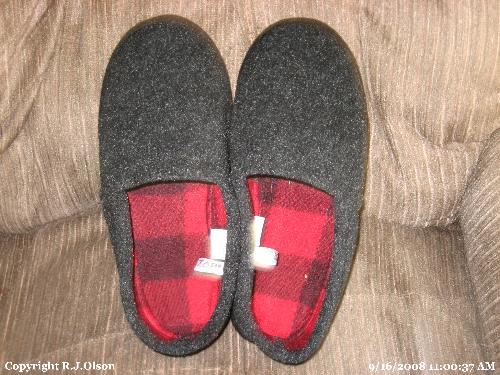 new Slippers - Fuzzy and warm.