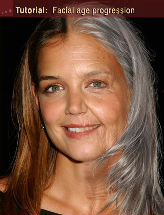 Katie Holmes now and ... later - Even celbs age. This is a computer generated picture of how Katie Holmes will age.