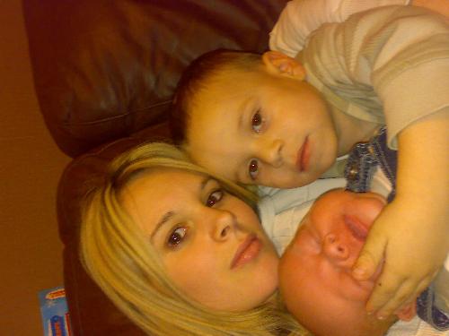 mother and 2 sons - mother with 2 sons