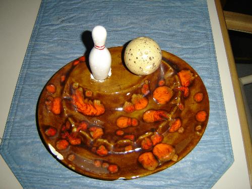 Ashtray Bowling Ball and Pin - Special gift from a bowling friend several years ago.