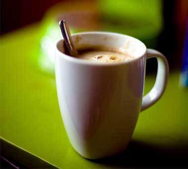coffee with milk - hot coffee in the morning