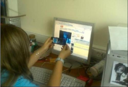 how girl download video - i got forward mail from my friend so dont mind (specially girls) and yup do comment sorry ! how girls download videos .. 
its just a joke dont mind!!