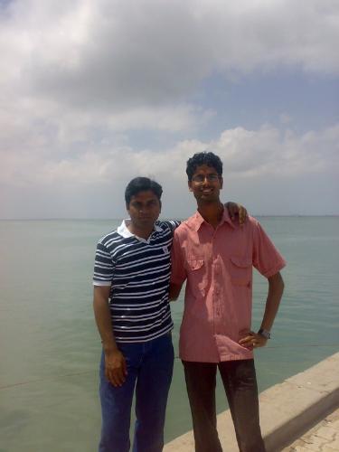 Me and my frnd - this pic was taken when we went to Dwarka Temple.