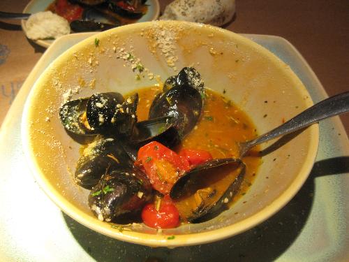 food! - they made this so yummy..I always wish to learn the way they made this..Love mussels!