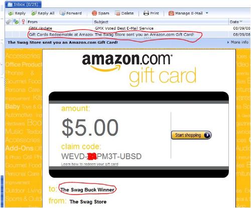 swag buck gift card - i got this for doing nothing, what are you waiting for?