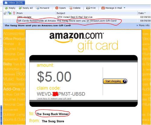 swagbuck amazon gift card - Only $5 but well worth it! Why not give it a try