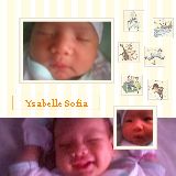 A test on the Scrapbook flair software - this photo shows a thumbnail of a page I did with the free Scrapbook flair software for digital scrapbooking. It's a picture of my baby girl when she was still 1 month old.