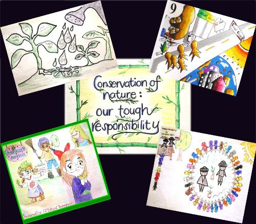 simple works of art - These are the drawings of some of my students when we joined the celebration of the International Youth Day Celebration on August 12, 2008.