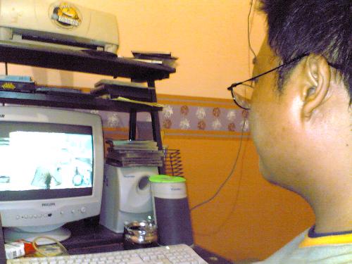 Video Game - My friend Aqil playing video game, Devil May Cry