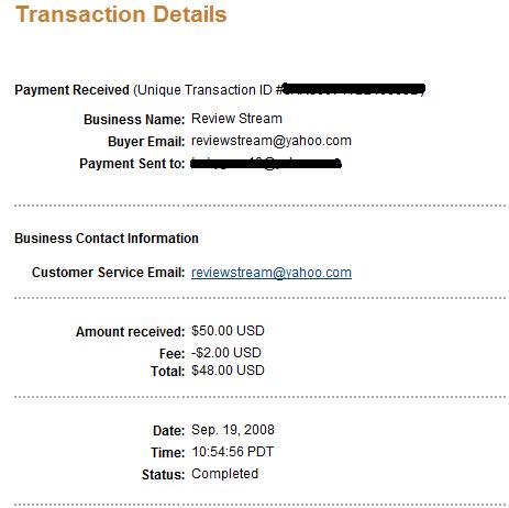Review Stream Payment Proof - I have been paid by Review Stream!