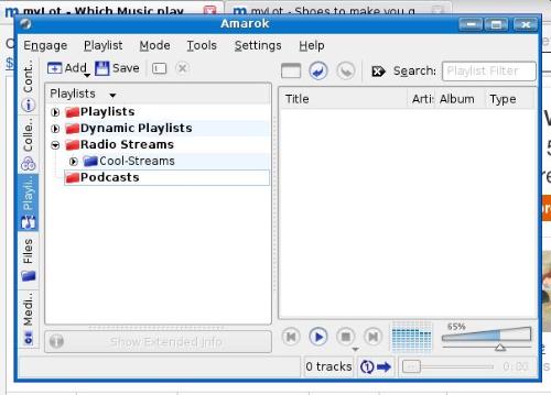Amarok Music Player for Linux - I have Amarak which is a Linux music player. It's nice.