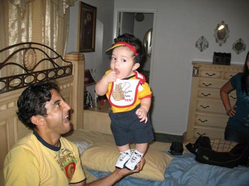 the men in my life - my hubby and my son
