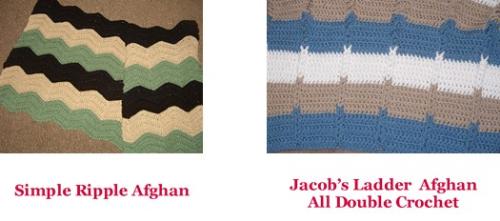 Two Afghans I've Made -  Two afghans I have made from simple crochet patterns.