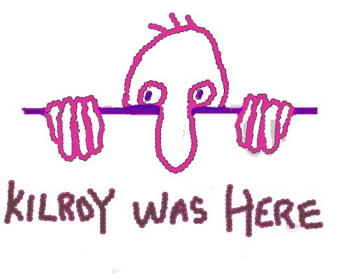 Kilroy Was Here, Too - This fellow gave flight to many a young person's fancy.