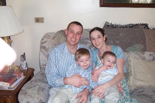 the family on easter - at my husband's aunt's house