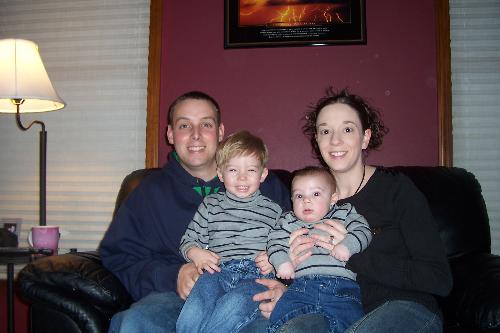 last christmas - me, my husband, anthony and liam at our house on christmas eve, 2007 (liam's first christmas)