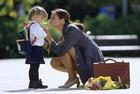 Kid and mother - A young mother is talking to her kid. Young parents tend to spoil their children.