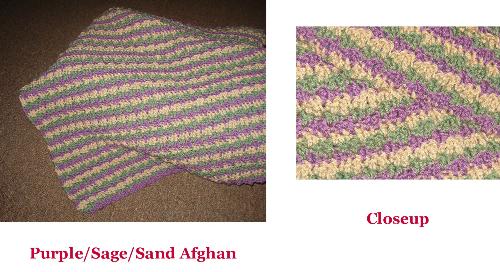 Same Pattern, Different Colors - 
The second afghan I started with my new favorite pattern.