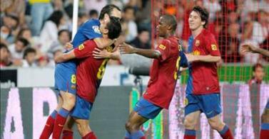Barcelona thrash Sporting for first win - Barcelona hammered Sporting Gijon 6-1 in El Molinon to earn their first win of the Liga season.