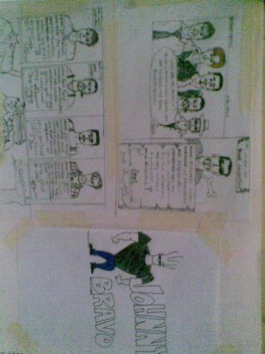 Drawing board - Collection of Planned comic strip characters...except for Johnny Bravo...
