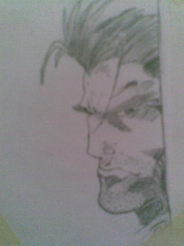 wolverine profile - A pencil sketch of master Logan