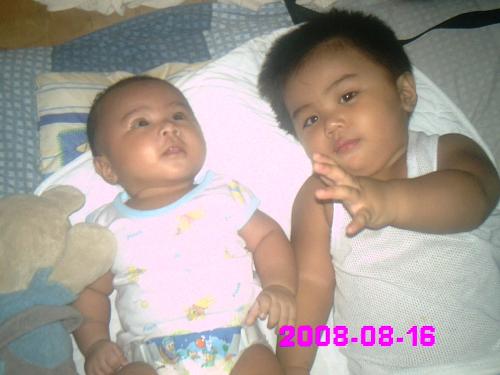 My two Boys. - My sons, lying together, they only have 1 year gap..