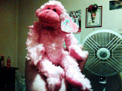 Pink Monkey Beanie Baby - Beanie Baby pink monkey
