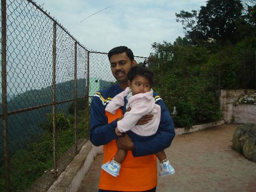 Arya and his papa - This snap was taken when we had gone for a vacation.He just loves his dad.