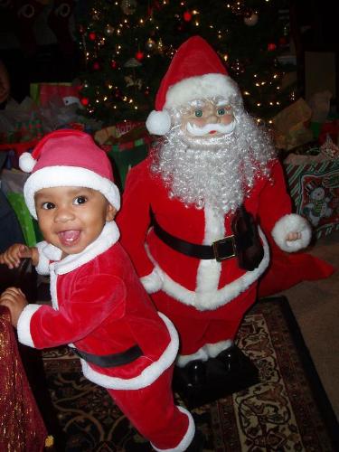 T.J. and Santa - Great-grandson pictured with Santa