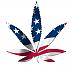 American Pot leaf - Red, White and Blue Pot Leaf