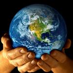 in our hands lie the life of mother earth - let us have caring and loving hands to save mother earth..