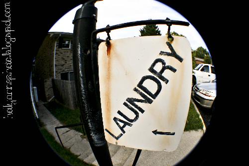 Laundry - Laundry sign outside of my apartment